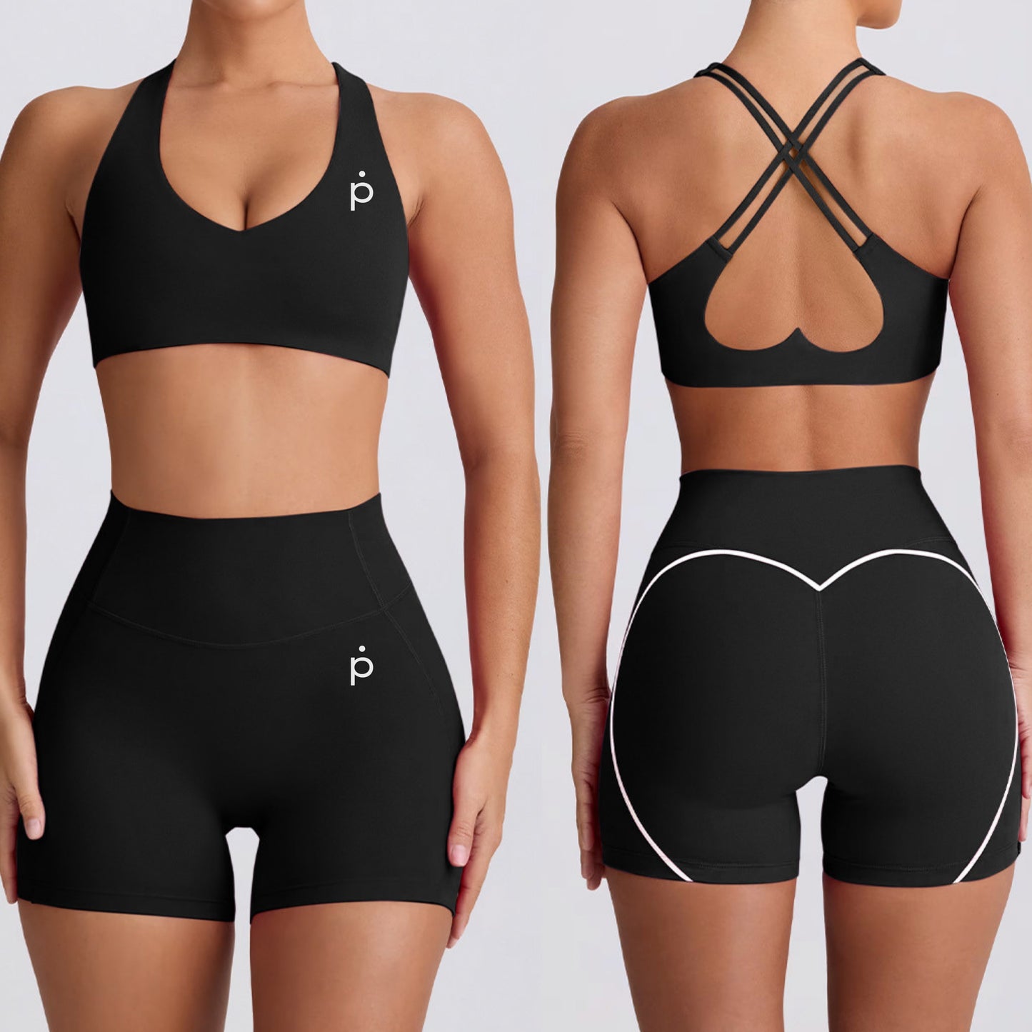 Set PowerMove - 2 piezas - Short y Sport Bra - Negro