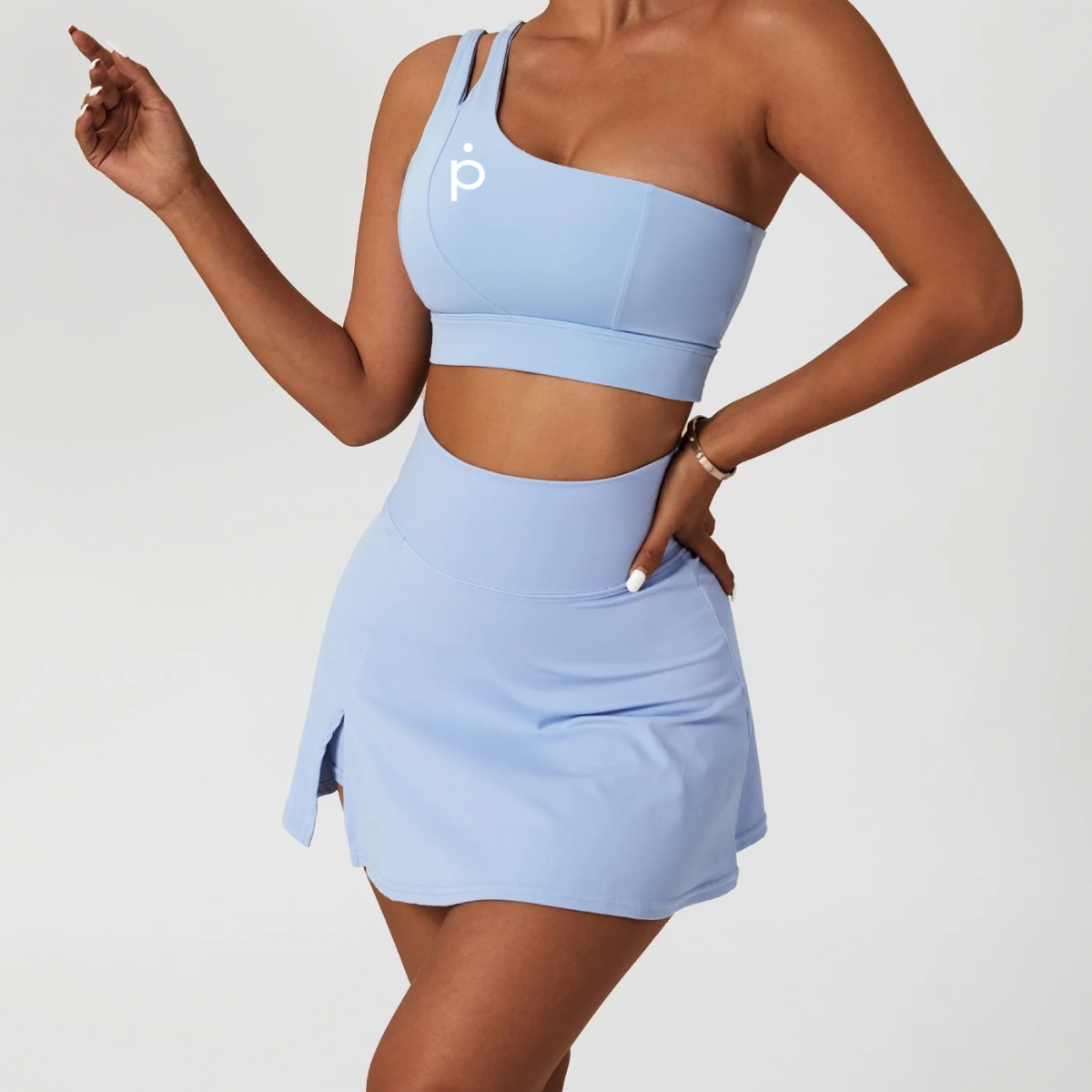 Skirt Luxe Set – 2 pieces – Sport Bra + Skirt Blue
